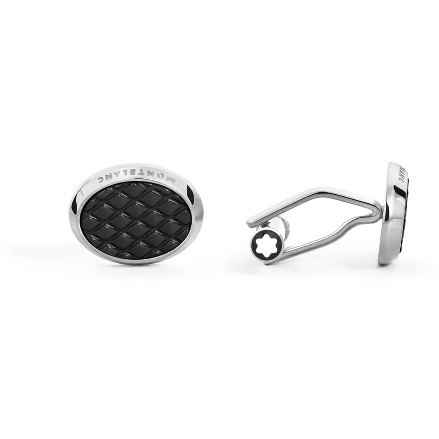MONT BLANC - 134468 - Meisterstück Oval Cufflinks with Geometric Lacquer Inserts