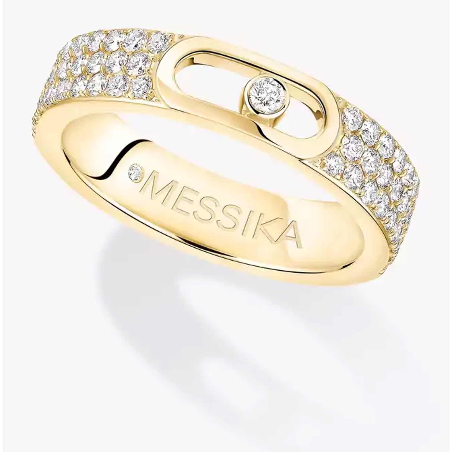 MESSIKA - 13555-YG - Move Joaillerie Faith Ring with Yellow Gold Diamond Pave
