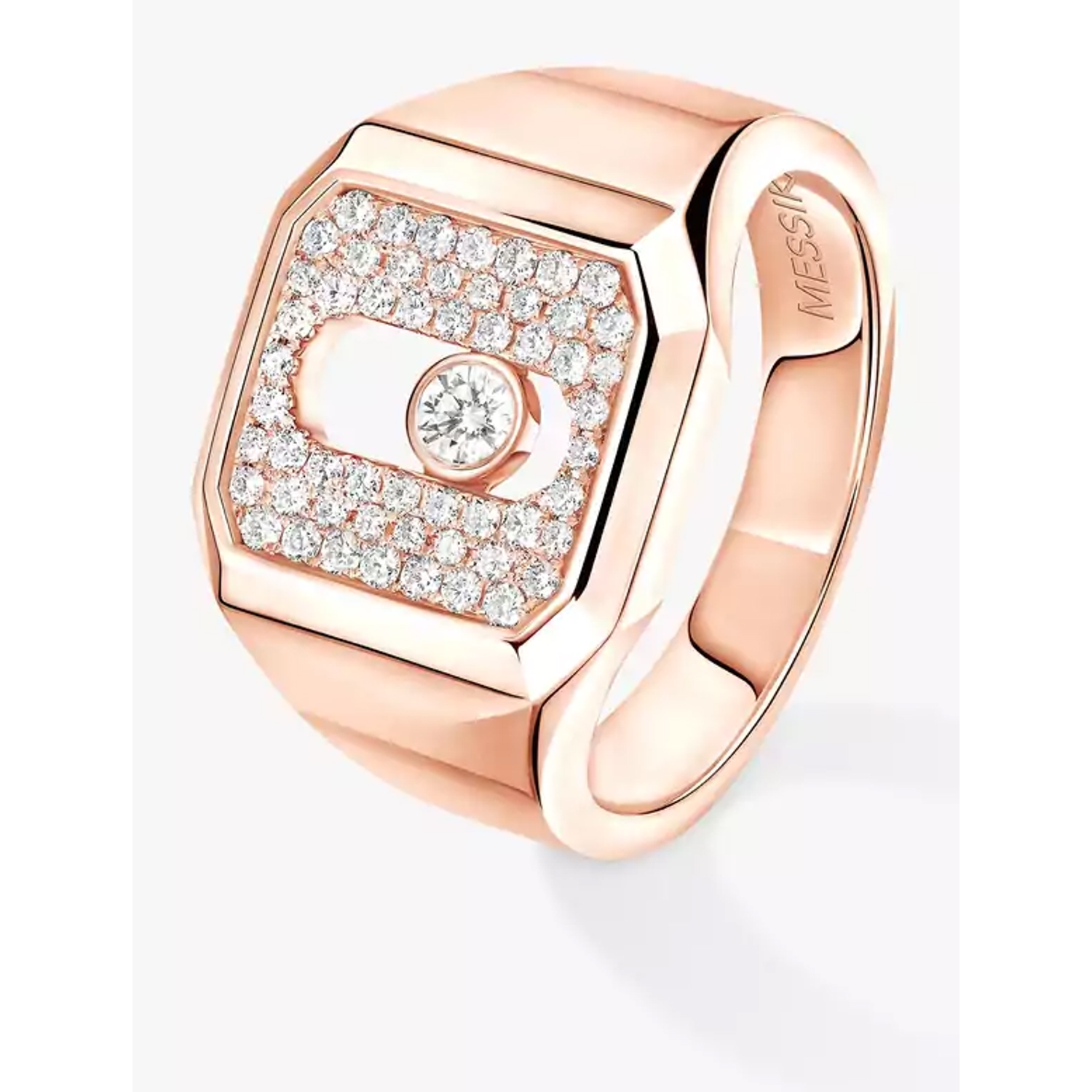 MESSIKA - 13654-PG - Chevalier Move Joaillerie ring with pavé rose gold diamond