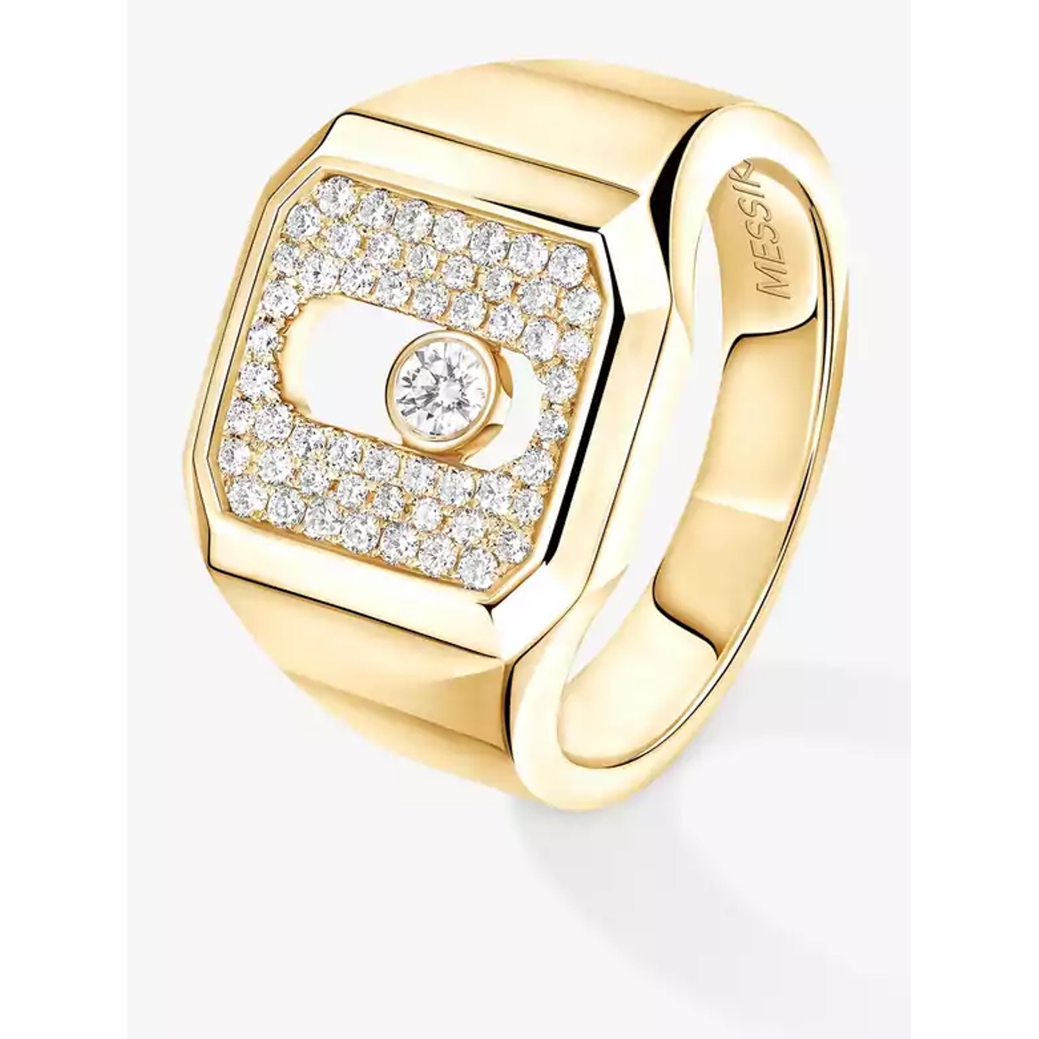 MESSIKA - 13654-YG - Chevalier Move Joaillerie ring with pavé yellow gold diamond