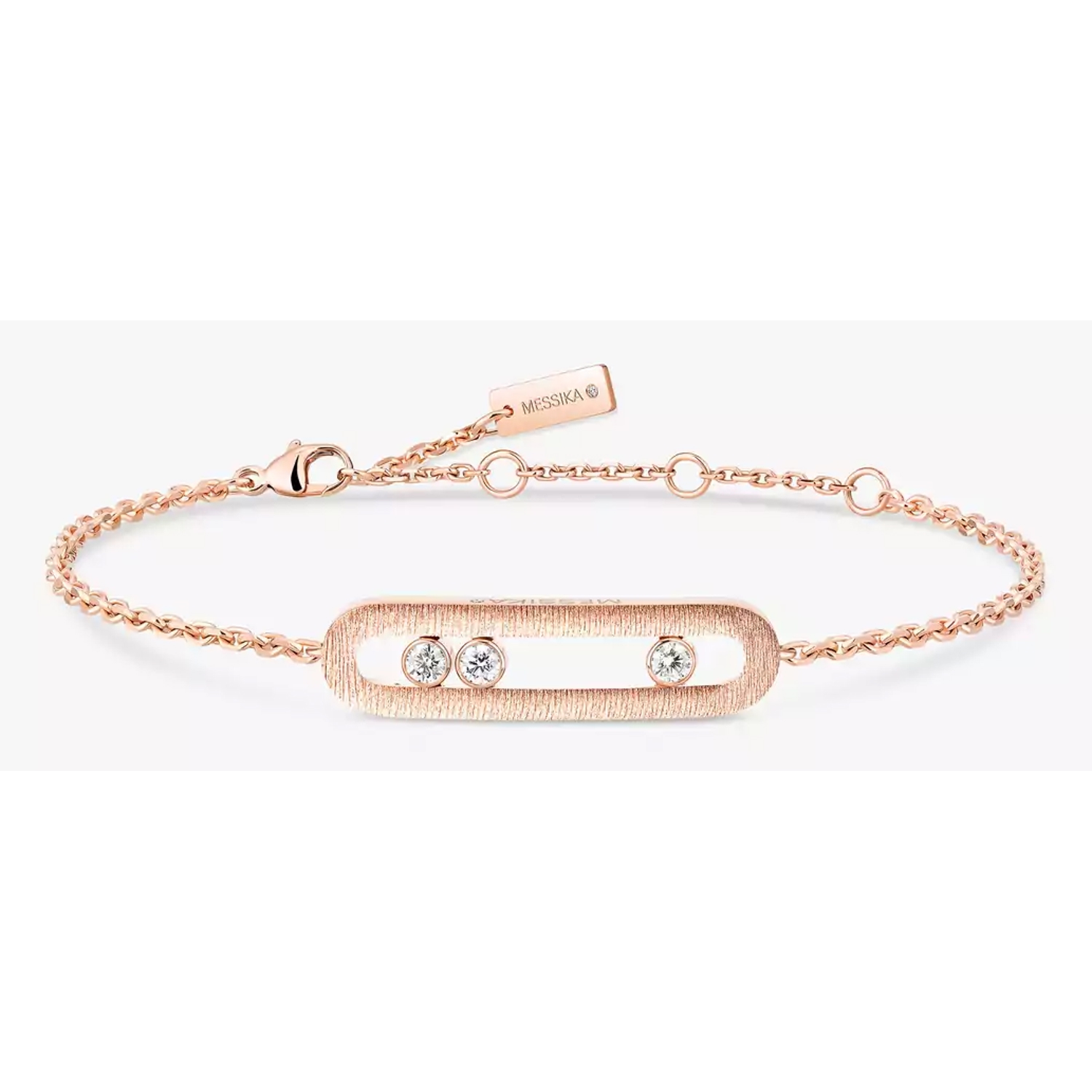 MESSIKA - 14586-PG - Classic Chiseled Move Bracelet, Rose Gold Diamond