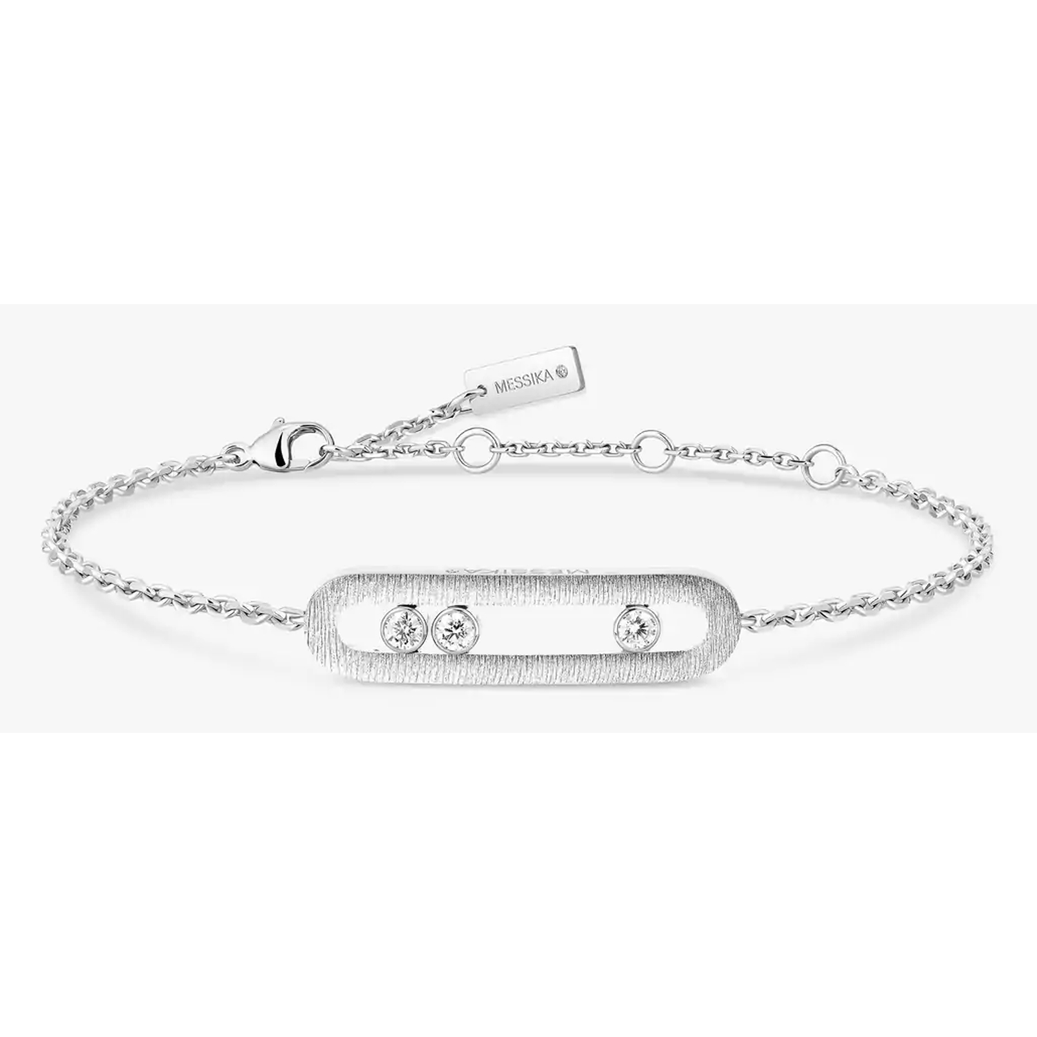 MESSIKA - 14586-WG - Classic Chiseled Move Bracelet, White Gold