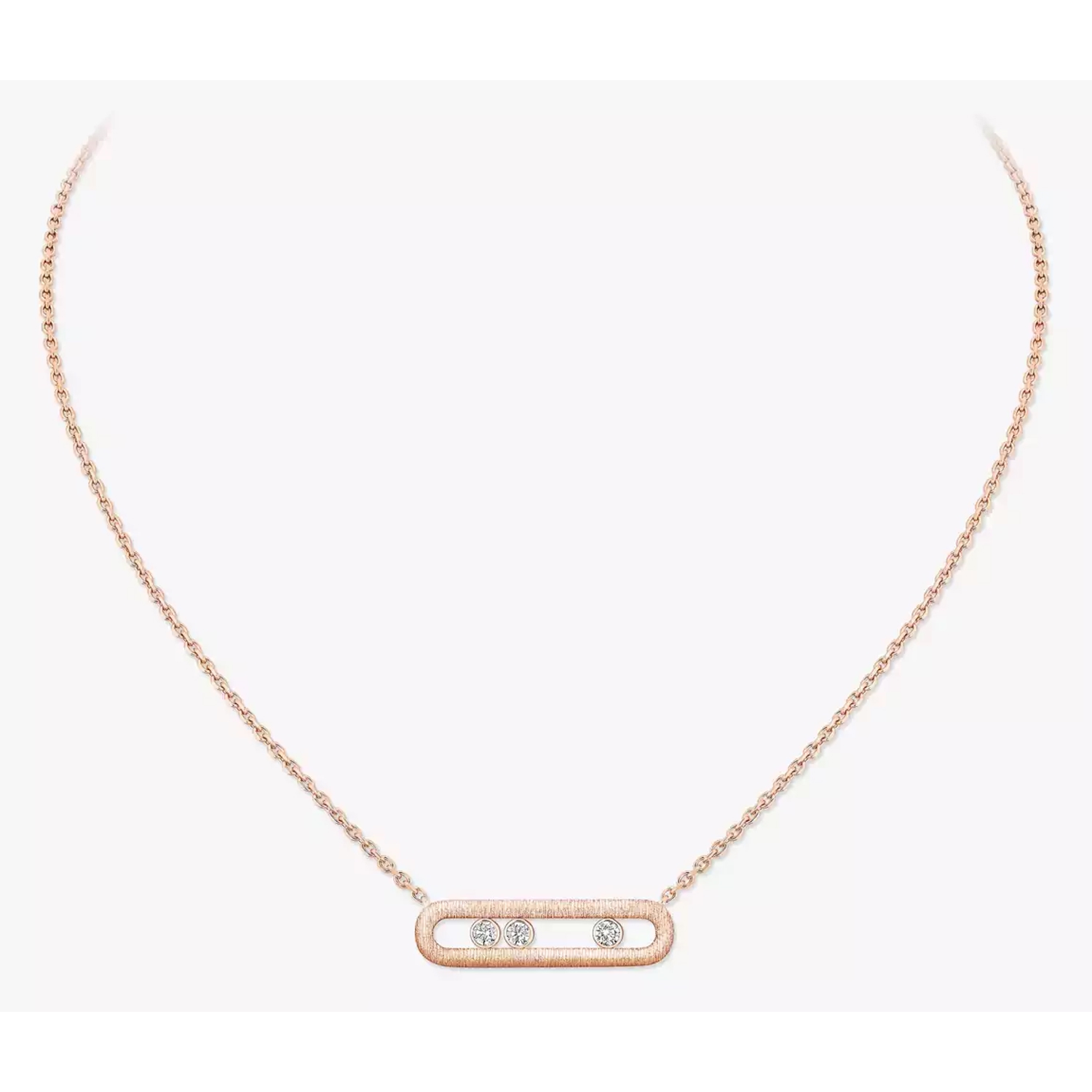 MESSIKA - 14667-PG Collana Move Classique Ciselé Oro rosa