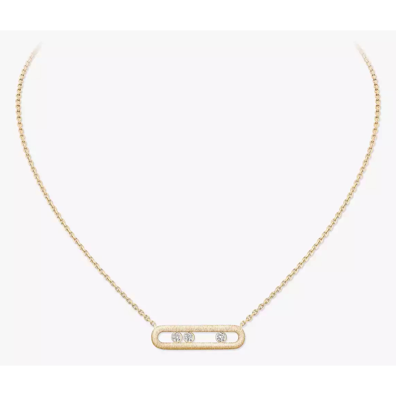 MESSIKA - 14667-YG - Classic Chiseled Move Necklace, Gold Yellow Diamond