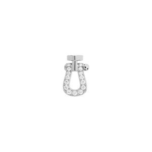 FRED - 8B0323 - FORCE 10 SMALL SIZE LEFT LOBE EARRING IN WHITE GOLD WITH DIAMONDS