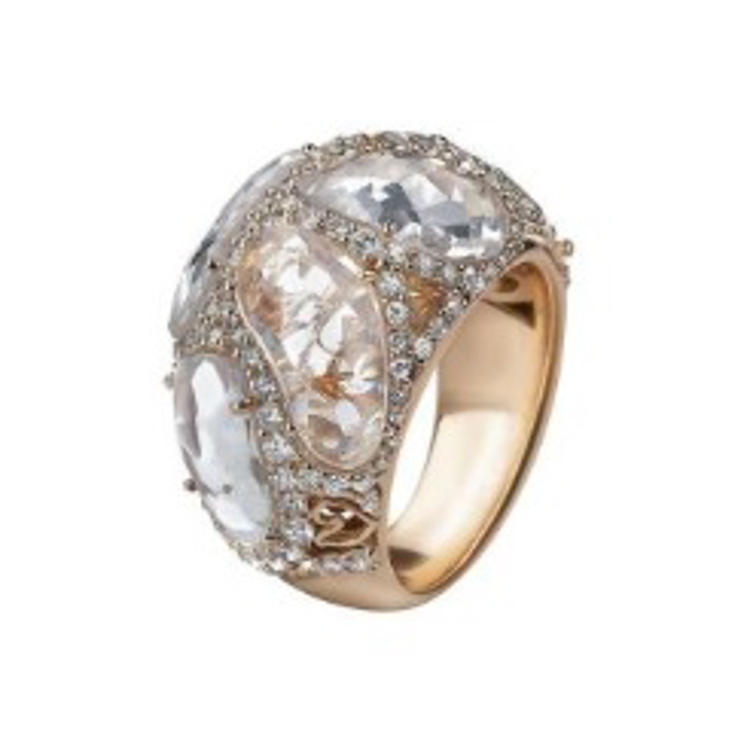 CHANTECLER - C.33599 - Chantecler Enchante ring in rose gold with diamonds and sapphires, size 53