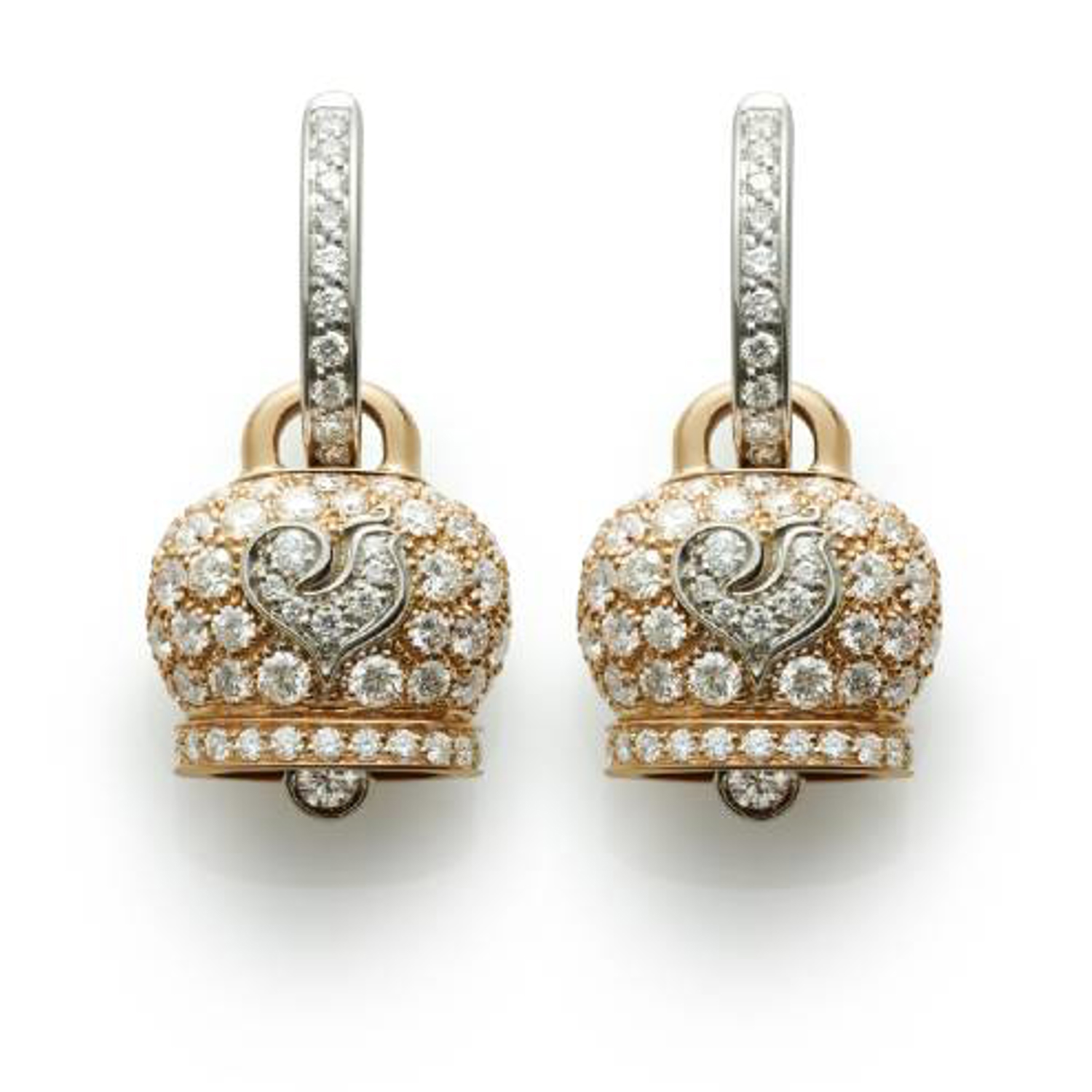 CHANTECLER - C.37720 - Chantecler Campanella earrings in gold and diamonds