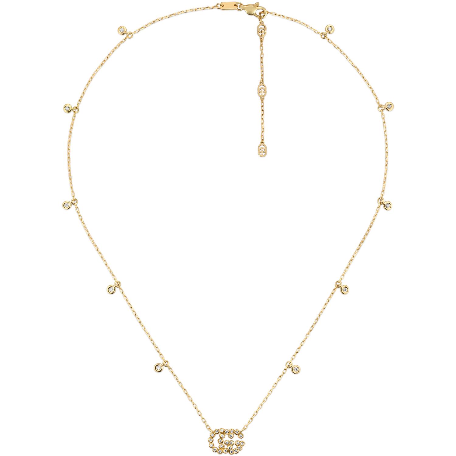 GUCCI - YBB481624001 - GG Running necklace in 18kt yellow gold and diamonds