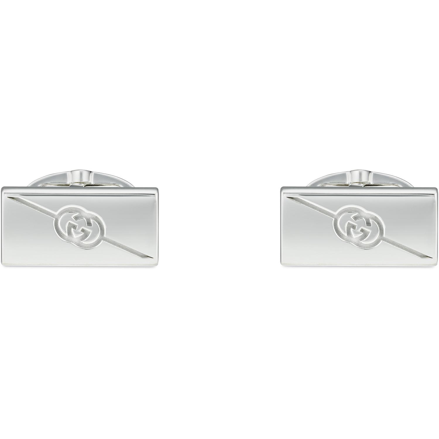 GUCCI - YBE774043001 - Tag Cufflinks in sterling silver with logo