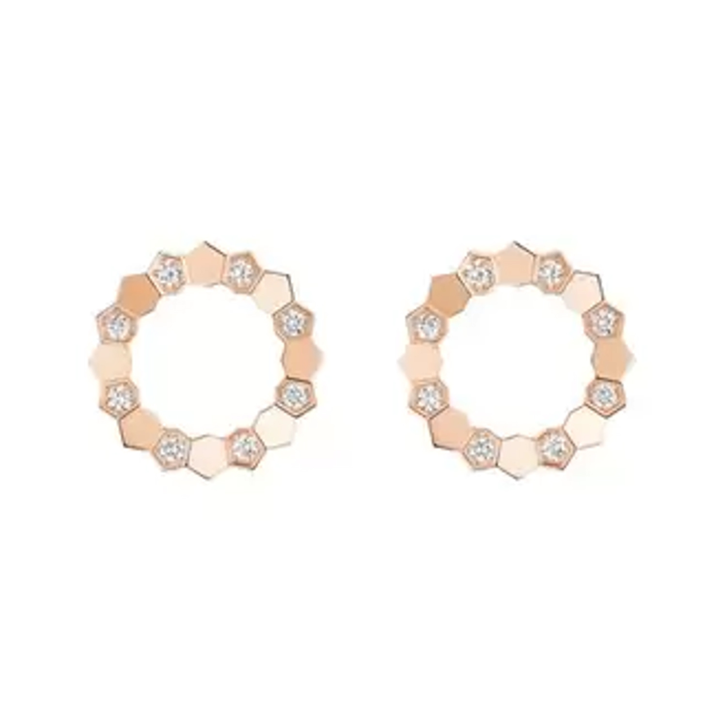 CHAUMET - 085971 - Chaumet Bee earrings, rose gold and diamonds