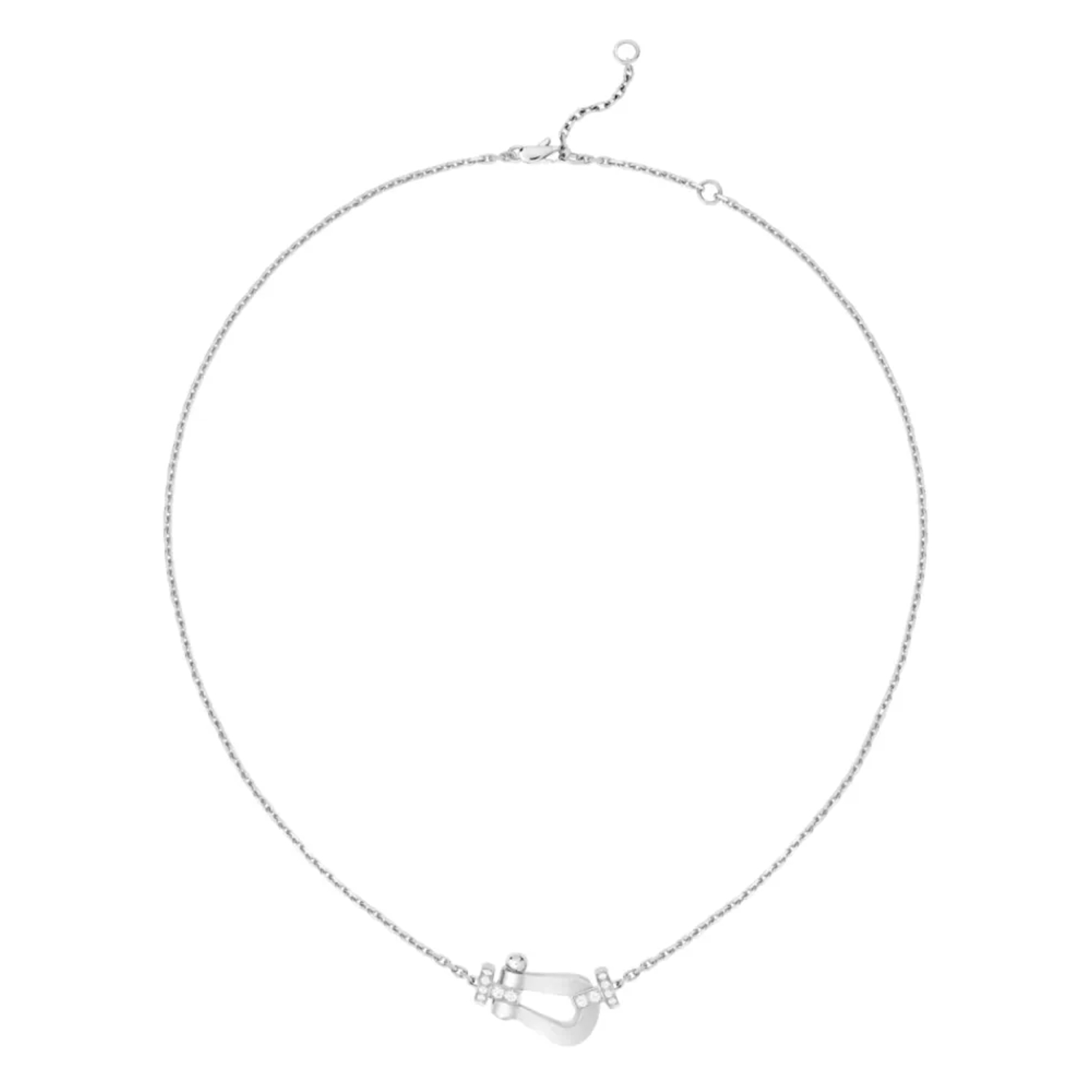 FRED - 7B0296 - Force 10 Necklace Large Model, White Gold and Diamonds
